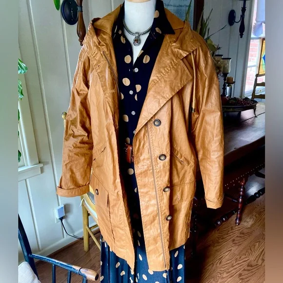 Garnet Hill Waxed Linen Raincoat 6 - Picture 2 of 8